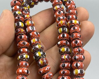 ヴィンテージ ベネチアン マルチカラー トレードビーズネックレス