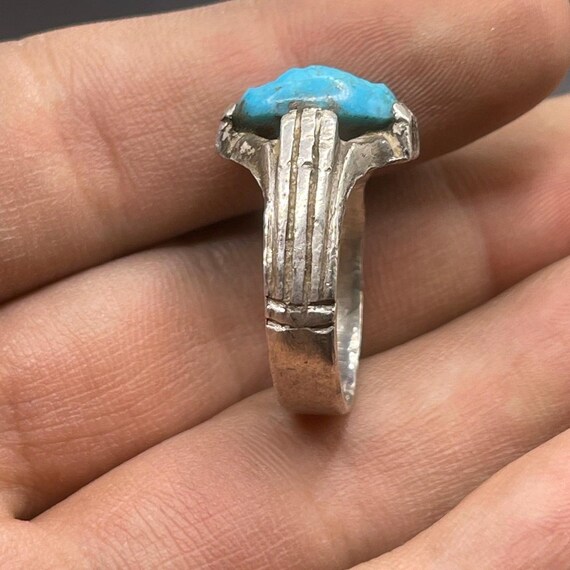 Ancient Roman Solid Silver With Natural Turquoise… - image 10