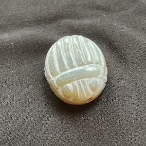 Belle agate ancienne égyptienne bébé scarabée amulette en taille-douce timbre phoque animal perle