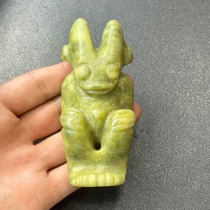 Wonderful Old Antique Engraved Ancient Mongolian Stone Engraved Idol or  Human Figure Statue