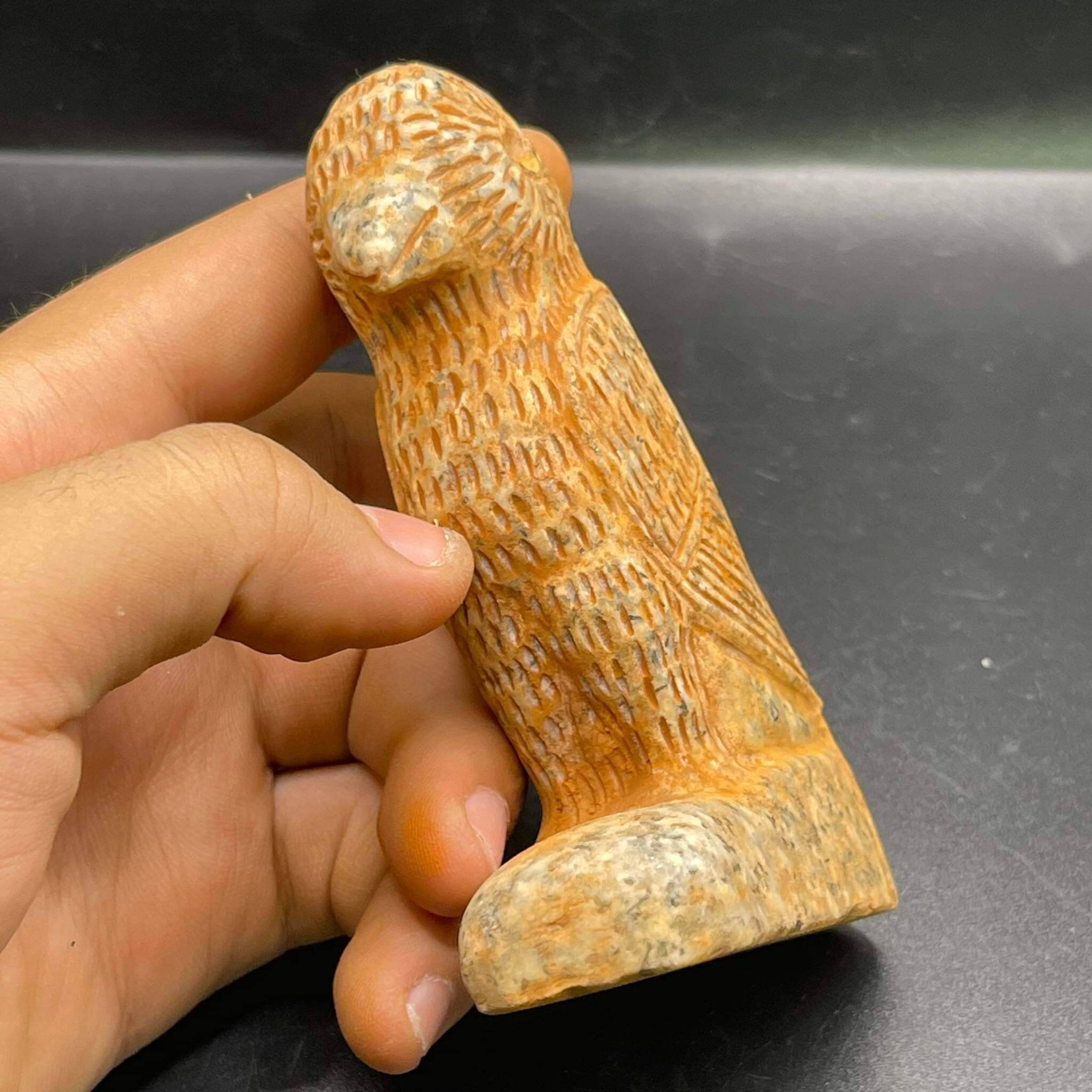 1 世紀の非常にユニークな古代近東の石彫りの鳥の像の彫刻 - Etsy 日本