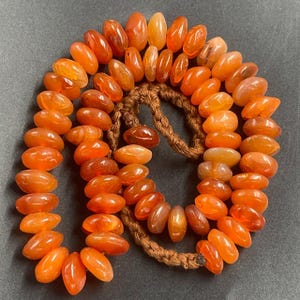 Old Carnelian Agate Beads: Middle Eastern Trade Necklace