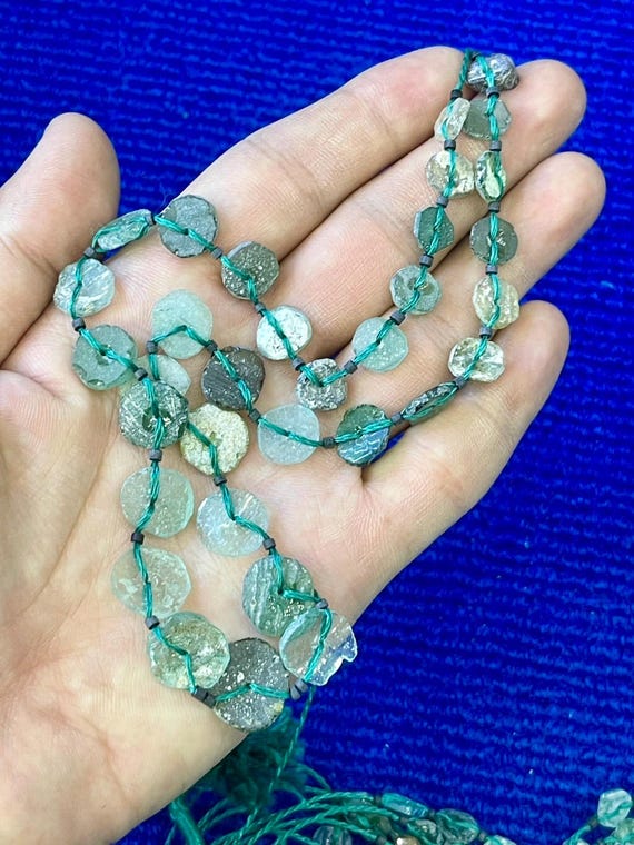 Ancient Roman Glass Beads Strand for Jewelry Making