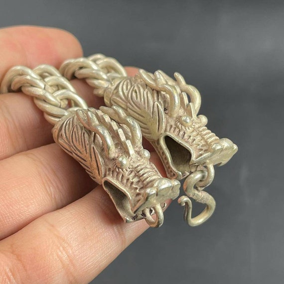 Lovely Unique Tibetan Dragon Carved Beautiful Sol… - image 5