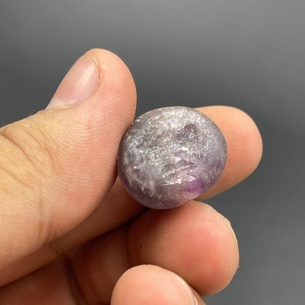 Unique Ancient Near Eastern Amethyst  Stone Seal Stamp Bead With Impression
