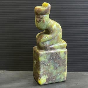 Very beautiful Antique Near Eastern Natural Jade Stone Carving Idol,Human Figurine Statue
