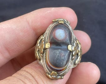 Perle Ancienne En Agate Rouge Du Yémen - Âgée D'environ 10 Ans - Artisanat Oriental - Occasion Bon état