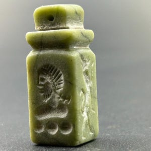 Unique Ancient Near Eastern Intaglio Jasper Stone Amulet Seal Stamp Pendant