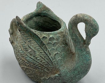 Ancient old Bronze duck vase statue Sculpture Extremely old piece