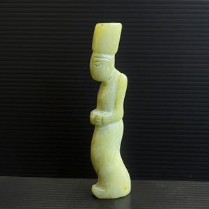 Unique piece Antique Near Eastern Natural Jade Stone Carving Idol,Human Figurine Statue