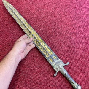 Unique ancient Roman wonderful bronze gold gilded unique sword FREE Express Shipping Worldwide