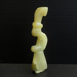 Beautiful piece Antique Near Eastern Natural Jade Stone Carving Idol,Human Figurine Statue