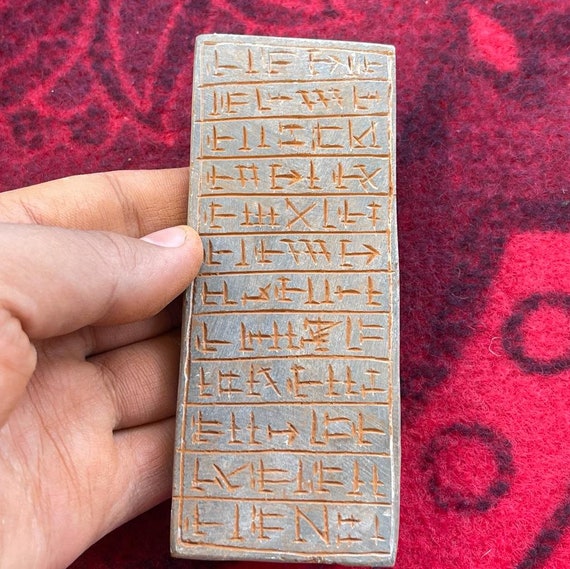 SCARCE Ancient stone tablet with inscription writings engraving