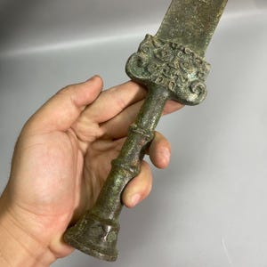 Ancient Near east Roman old bronze large large sword with engravings on handle / ancient sword/antique sword/bronze sword/ ancient sword
