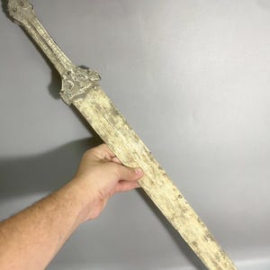 Ancient near East bronze large sword with handle engraved rare patina /ancient sword/antique sword/bronze sword/ ancient knife/ancient dagge