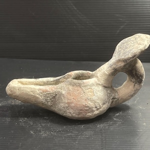 Certified museum quality Ancient Byzantine terracotta oil lamp circa 700-800AD in good condition