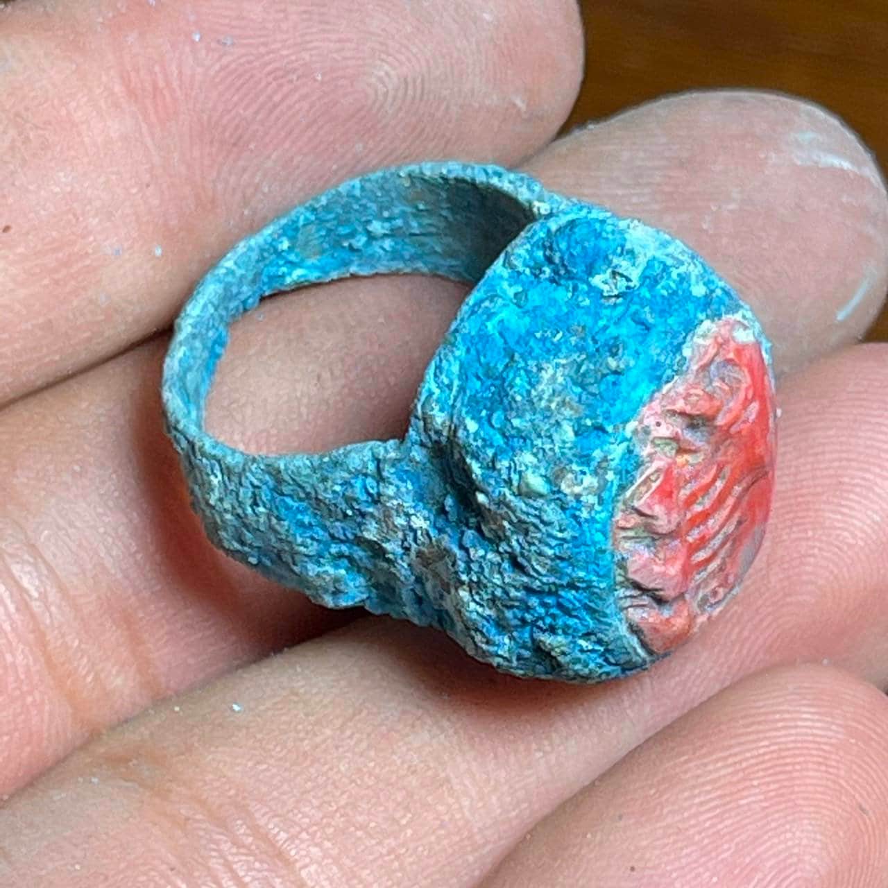 古代青銅の凹版印章リング：近東ハワイット石 - Etsy 日本