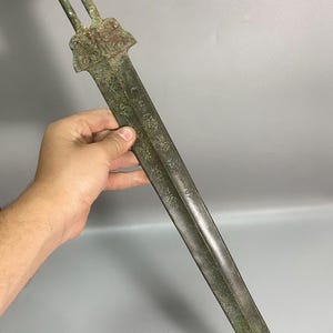 Ancient Near east old bronze large pugio large sword with engravings on handle / ancient sword/antique sword/bronze sword/ ancient sword