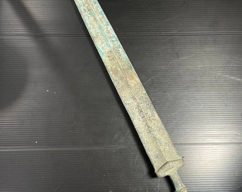 Unique Ancient Roman legionary Old Bronze Rare Large Sword with Orignal Patina Circa 300-200AD Free Express Shipping