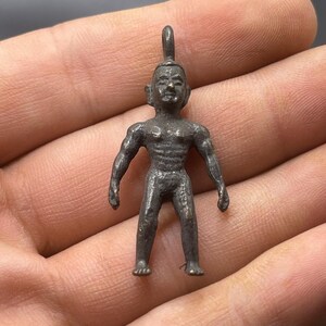 Unique ancient Roman bronze warrior small amount pendant