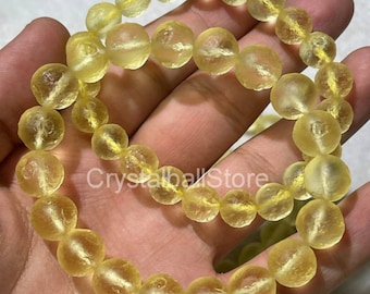 Libyan Desert Glass (8mm,10mm,12mm) genuine Libyan Desert Glass / Libyan Gold Tektite / Libyan Desert Crystal Beaded Bracelet