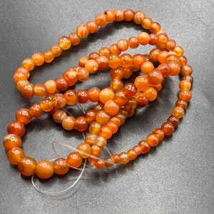 Antique Carnelian Agate Mala Beads: Ethnic Prayer Necklace
