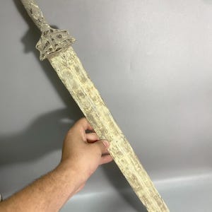 Ancient near East bronze large sword with handle engraved rare patina /ancient sword/antique sword/bronze sword/ ancient knife/ancient dagge