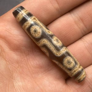 Einzigartige Indo Tibetan alte Perle Achat 9 Augen Motive Dzi Perle Amulett