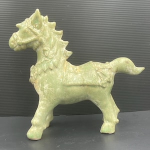 Große glasierte Keramik Statue aus dem Nahen Osten