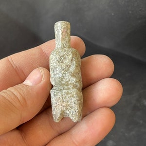 Large ancient Roman irdescent glass unique bottle with lovely Patina
