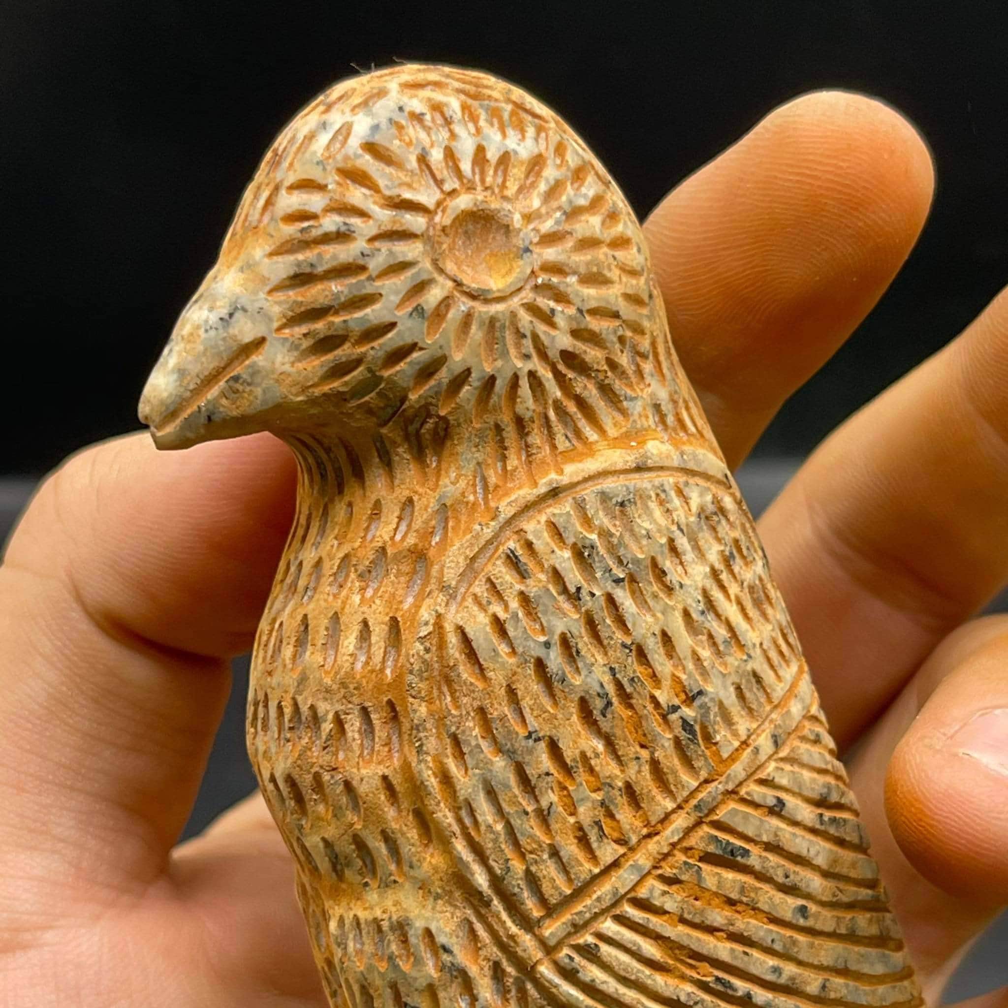 1 世紀の非常にユニークな古代近東の石彫りの鳥の像の彫刻 - Etsy 日本