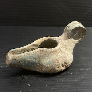 Certified Ancient Byzantine terracotta oil lamp circa 700-800AD in good condition