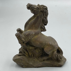 Unique ancient Roman wonderful gold Gilded bronze horse statue sculpture