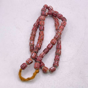 Vintage Venetian Trade Bead Necklace: Antique Chervan Beads