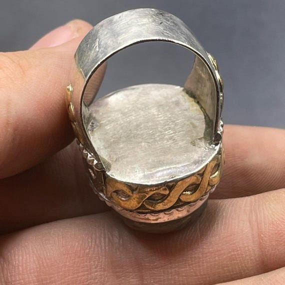 Ancient Roman Solid Silver Ring With old Carnelia… - image 3
