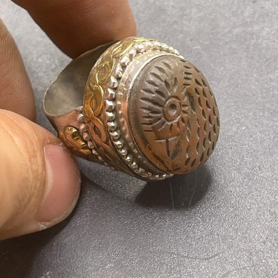 Ancient Roman Solid Silver Ring With old Carnelia… - image 9