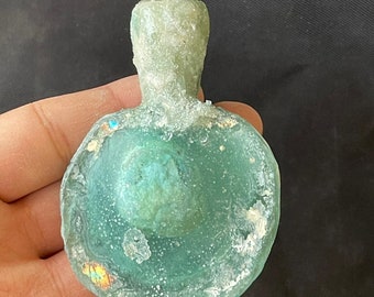 Unique Old Ancient Roman glass rare bottle