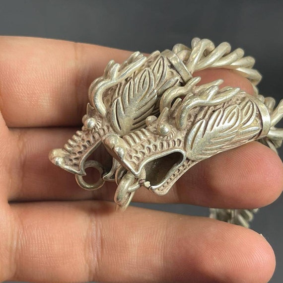 Lovely Unique Tibetan Dragon Carved Beautiful Sol… - image 6
