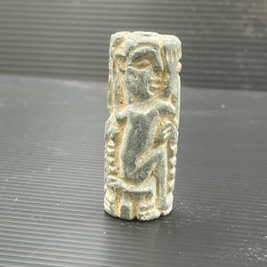 Near Eastern Antique Sumerian Stone Ancient Cylinder Seal Stamp Bead With Impressions
