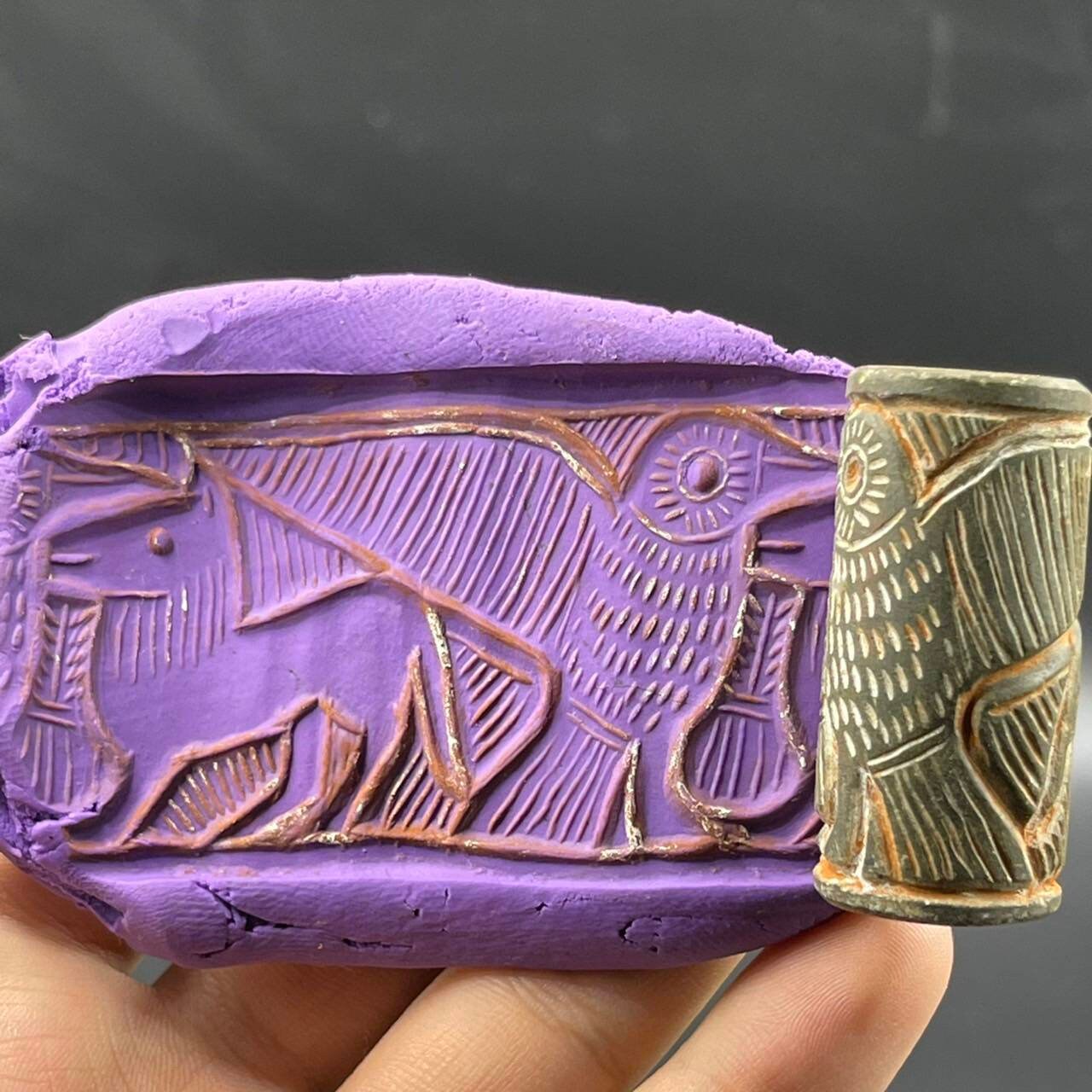 古代近東の石の円筒印章ビーズ - Etsy 日本