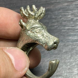 Ancient Near Eastern Bronze Stag Ring