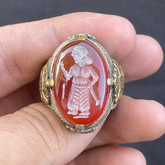 Antique Afghanistan Solid Silver Carnelian Agate … - image 8