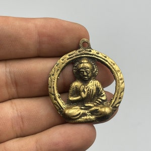 Unique near Eastern bronze Buddha Depicting Amulet pendant