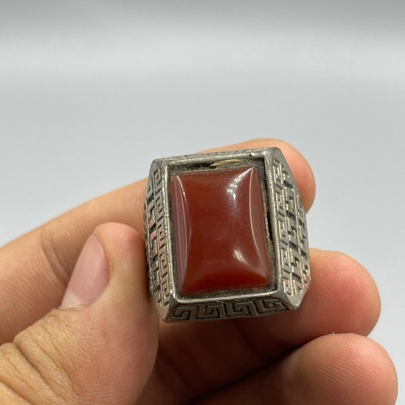 Near Eastern Ancient Bronze with Carnelian Agate … - image 6