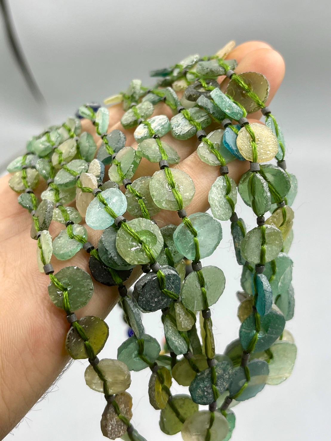 Lot De Perles En Verre Mosaïque Style Islamique/romain - Collier De 30 Perles Multicolores
