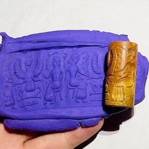 Wonderful Near Eastern ancient Intaglio cylinders seal stamp Roll Bead /seal bead/stamp bead/ancient Stamp/Cylinder Bead/Old bead