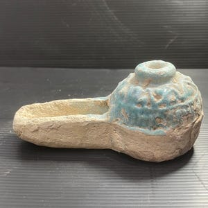 Certified Very Rare Ancient Byzantine terracotta oil lamp circa 700-800AD in good condition
