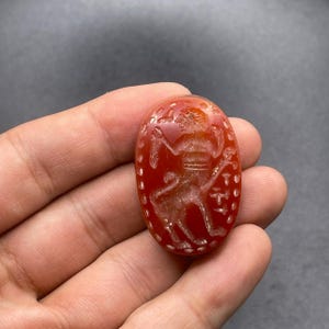 Romano Greco Antico Corniola Agata Intaglio Sigillo Pietra Timbro Perlina Unica