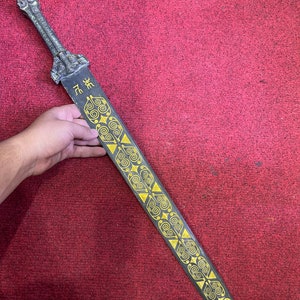 Unique ancient Roman wonderful bronze gold gilded unique sword