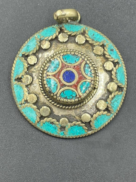 Beautiful Middle East Vintage Stunning Brass With… - image 3